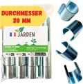 JARDEN© Set mit 20 Gewächshaus Klammern 20mm - Verzinkte Clips für Gewächshäuser - Metallklammern für Folien, Zubehör Gewächshaus - Sturmsichere Befestigung - Thumbnail 1