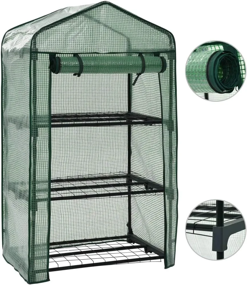 3-stufiges Mini-Gewächshaus 69 x 49 x 125 cm, Frühbeet, Tomatenhaus, Treibhaus, Greenhouse, Garten Zubehör - Bild 1