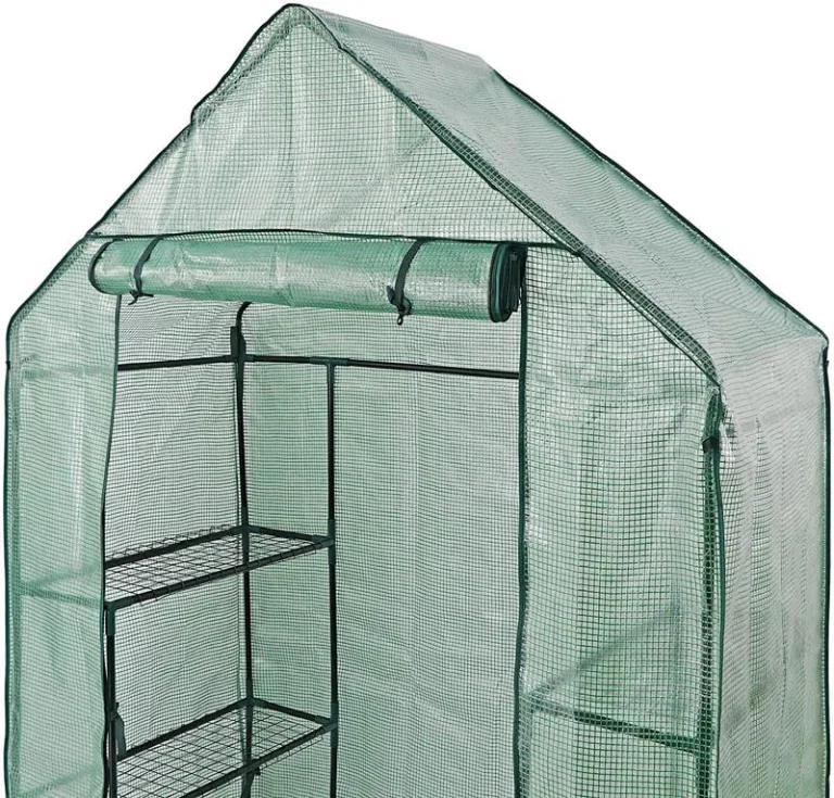 Escala Gewächshaus Treibhaus Glashaus Frühbeet (143 x 73 x 195 cm) Grün – Bild 3