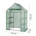 Escala Gewächshaus Treibhaus Glashaus Frühbeet (143 x 73 x 195 cm) Grün - Thumbnail 2