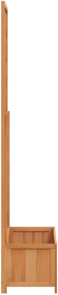 vidaXL Pflanzkasten mit Rankgitter 90x35x180 cm, Massives Fichtenholz, Braun, Hochbeet für Innen & Außen, Balkon & Garten, Kletterpflanzenstütze, Blumenkasten, Holz-Pflanzenhalter – Bild 7