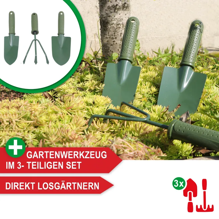 Onbest Hochbeet/Frühbeet – mit Abdeckhaube/Wasseranzeige – aus robustem Kunststoff – ideal für Garten/Terrasse/Balkon – Kräuterhochbeet zur Anzucht – Pflanzkasten inkl. Gartenwerkzeug (Weiß) – Bild 6