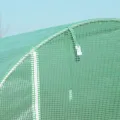 Outsunny Gewächshaus, Tunnel, Bodenfläche, 6 m², 3 x 2 x 2,10 m, verstärktes Rohrgestell, Tür mit Reißverschluss, 4 aufrollbare Fenster, Grün - Thumbnail 8