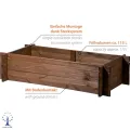 dobar® Hochbeet Massivholz Stecksystem Gr. M stapelbar - Pflanzkasten inkl. Pflanzfolie - 117 x 58,5 x 27,5 cm - Dunkelbraun - Thumbnail 8