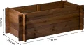 dobar® Hochbeet Massivholz Stecksystem Gr. L stapelbar - Pflanzkasten inkl. Pflanzfolie - 117 x 58,5 x 38,5 cm - Dunkelbraun - Thumbnail 2