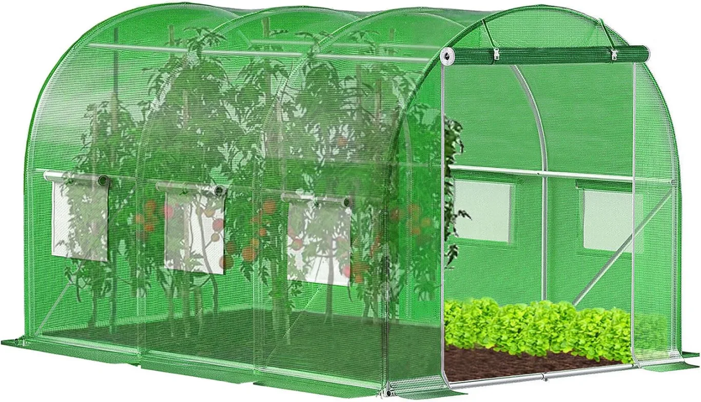 Gewächshaus Klein Foliengewächshaus - Tomatenhaus mit robuster Gewächshaus Folie | Balkon Gewächshaus Winterfest | Folientunnel Tomatengewächshaus Greenhouse für Garten - Bild 1