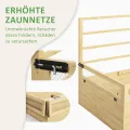 Outsunny Hochbeet mit Rankhilfe, Kräuterbeet, Pflanzkasten aus Holz, Blumenkasten für Garten, Balkon, Naturholz, 183 x 98,5 x 95 cm - Thumbnail 4