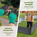 GOPLUS Hochbeet aus Metall, 240 x 120 x 30 cm Gemüsebeet Pflanzbeet Frühbeet für Balkon & Garten, Pflanzkasten Gartenbeet Pflanzkübel, Blumenkasten Groß für Blumen Obst Gemüse - Thumbnail 4