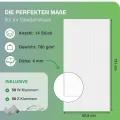 14x Gewächshausplatten 4 mm I Polycarbonat Hohlkammerplatten für Gewächshäuser I Set inkl. 50 W-Klammern & 50 Z-Clip I PC Doppelstegplatten bruchsicher I 60,5cm x 121cm I Transparent - Thumbnail 2