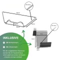 14x Gewächshausplatten 4 mm I Polycarbonat Hohlkammerplatten für Gewächshäuser I Set inkl. 50 W-Klammern & 50 Z-Clip I PC Doppelstegplatten bruchsicher I 60,5cm x 121cm I Transparent - Thumbnail 4