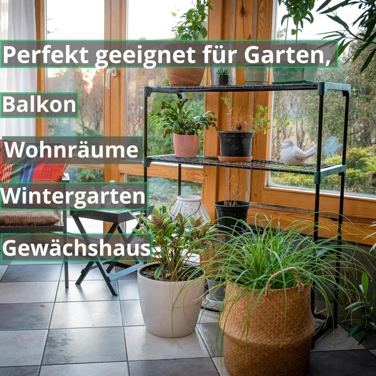 Pflanzenregal - Gartenregal - Lageregal - Blumenständer Metall - Drahtgitterböden - Frühbeet - Leiterregal GRO, 90x30x106, 2 Stück, grün - Pflanzenständer für Gewächshaus Balkon – Bild 7