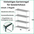 Pflanzenregal - Gartenregal - Lageregal - Blumenständer Metall - Drahtgitterböden - Frühbeet - Leiterregal GRO, 90x30x106, 2 Stück, grün - Pflanzenständer für Gewächshaus Balkon - Thumbnail 4