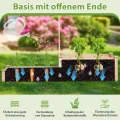 GOPLUS Blumenkasten mit Rankgitter, Hochbeet mit Spalier, Pflanzkasten mit offenem Boden, Gartenspalier aus Tannenholz, Kräuterbeet Gartenbeet für Hof, Terrasse (223 x 64 x 134 cm) - Thumbnail 3