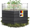 Garantia Ergo Hochbeet Turbo L 75 Wood – Hochbeet Kunststoff für Garten groß – Modulares Stecksystem sechseckig in Holzoptik – Pflanzbeet Outdoor für Gemüse, Kräuter oder Blumen - Thumbnail 1