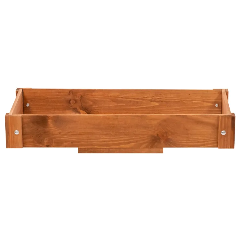 ITA Frühbeet Aufsatz aus Holz 80x37x10 cm Braun - Frühbeetkasten - Wetterfest - Polycarbonat Fenster - Made in EU - FSC Holz - Frühbeetaufsatz - Perfekt Hochbeete – Bild 3