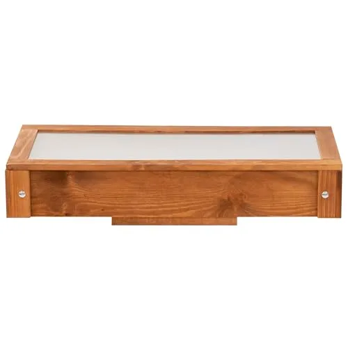 ITA Frühbeet Aufsatz aus Holz 80x37x10 cm Braun - Frühbeetkasten - Wetterfest - Polycarbonat Fenster - Made in EU - FSC Holz - Frühbeetaufsatz - Perfekt Hochbeete – Bild 8