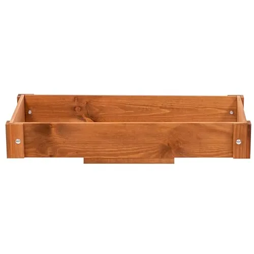 ITA Frühbeet Aufsatz aus Holz 80x37x10 cm Braun - Frühbeetkasten - Wetterfest - Polycarbonat Fenster - Made in EU - FSC Holz - Frühbeetaufsatz - Perfekt Hochbeete – Bild 9