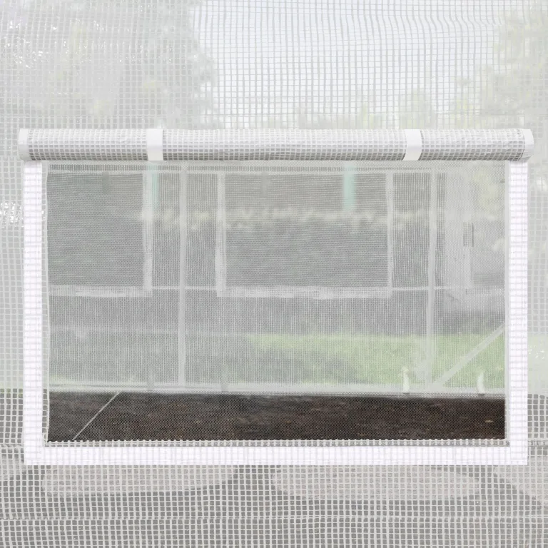 TOOLPORT Foliengewächshaus Gewächshaus 3x4m stabil & langlebig mit Fenster - reißfeste PE Plane 180g/m² weiß transparent – Bild 9