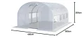 TOOLPORT Foliengewächshaus Gewächshaus 3x4m stabil & langlebig mit Fenster - reißfeste PE Plane 180g/m² weiß transparent - Thumbnail 10