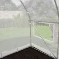 TOOLPORT Foliengewächshaus Gewächshaus 3x6m stabil & langlebig mit Fenster - reißfeste PE Plane 180g/m² weiß transparent - Thumbnail 6