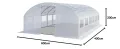 TOOLPORT Foliengewächshaus Gewächshaus 4x6m stabil & langlebig mit Fenster - reißfeste PE Plane 180g/m² weiß transparent - Thumbnail 10