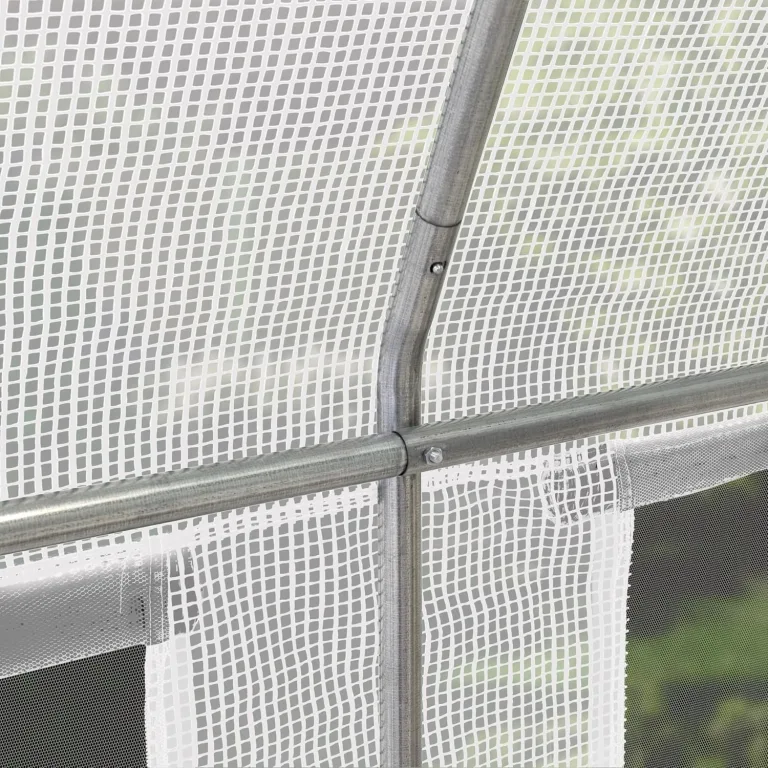 TOOLPORT Foliengewächshaus Gewächshaus 2x3m stabil & langlebig mit Fenster - reißfeste PE Plane 180g/m² weiß transparent – Bild 6