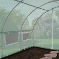 TOOLPORT Foliengewächshaus Gewächshaus 3x6m stabil & langlebig mit Fenster - reißfeste PE Plane 180g/m² grün transparent - Thumbnail 4