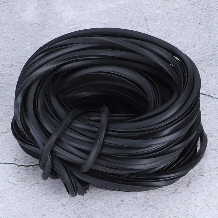 Gummidichtungsstreifen, Schwarzer Gewächshaus-Gummistreifen, Glasdichtung, Gummileitung, Kabel, Gewächshaus-Zubehör, Zubehör für Wetterfeste Dichtung (18 Meter) – Bild 2