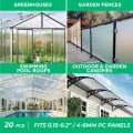 Gewächshausplatten aus Polycarbonat, U-Steckverbinderprofil – 20 Stück, 0,6 m Länge, verhindern, dass Staub, Regen und Feuchtigkeit in Doppelwandplatten gelangen, passend für 6 mm oder 4 mm (0,2 Zoll) - Thumbnail 4