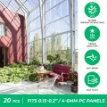 Gewächshausplatten aus Polycarbonat, U-Steckverbinderprofil – 20 Stück, 0,6 m Länge, verhindern, dass Staub, Regen und Feuchtigkeit in Doppelwandplatten gelangen, passend für 6 mm oder 4 mm (0,2 Zoll) - Thumbnail 6