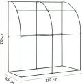NATIV Anlehngewächshaus 200x215x100 cm, begehbares Foliengewächshaus, Treibhaus inklusive Pflanzregal, Tomatenhaus mit 2 Rolltüren, Gewächshaus aus robuster grüner Gewächshausfolie - Thumbnail 7
