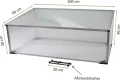 NATIV Frühbeet aus 1 mm dicken Aluminium, Hochbeet Abdeckung mit arretierbarem Dach, Frühbeetkasten mit Polycarbonatplatten, Frühbeetaufsatz für Hochbeet 100 x 60 cm, Mini Gewächshaus - Thumbnail 6