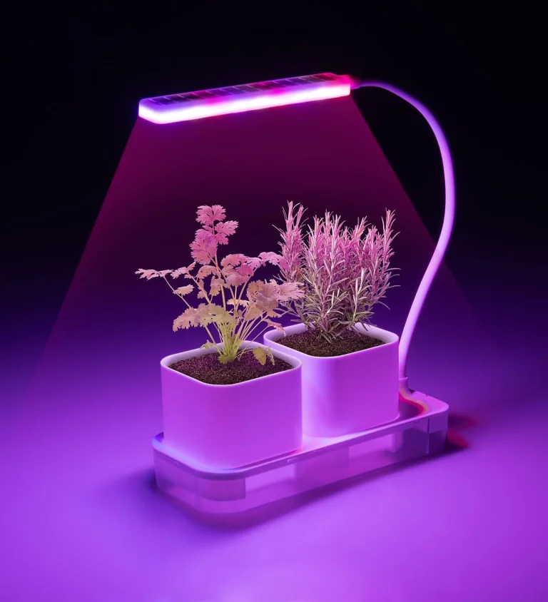 PEARL Mini Gewächshaus: 2er-Set Gewächs- & Anzucht-Station,2Töpfe,Wachstums-LEDs & Wassertank (Anzuchtlampe, Anzuchtsystem, LED Blumentopf) – Bild 7