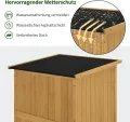 M MCombo Holz Gartenschrank, Outdoor Gerätehaus Geräteschuppen, Gartenhaus Klein Wetterfest, für Außenbereich Balkon Terrasse, 55×90×169cm, 0878 (Natur) - Thumbnail 4