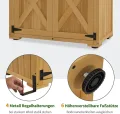M MCombo Holz Gartenschrank, Outdoor Gerätehaus Geräteschuppen, Gartenhaus Klein Wetterfest, für Außenbereich Balkon Terrasse, 55×90×169cm, 0878 (Natur) - Thumbnail 5