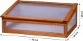 dobar® Frühbeetaufsatz aus Holz für Hochbeet Kubus 2.0 - Frühbeetkasten für Garten - 76 x 56 x 20 cm - Braun - Thumbnail 3