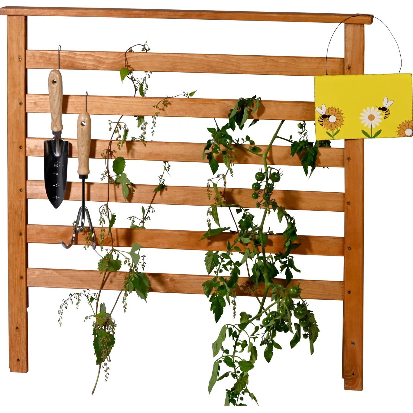 dobar® Rankgitter-Aufsatz aus Holz - Rankgitter für Hochbeet Kubus 2.0-78 x 5 x 78 cm - Braun - Bild 1