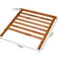 dobar® Rankgitter-Aufsatz aus Holz - Rankgitter für Hochbeet Kubus 2.0-78 x 5 x 78 cm - Braun - Thumbnail 3