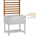 dobar® Rankgitter-Aufsatz aus Holz - Rankgitter für Hochbeet Kubus 2.0-78 x 5 x 78 cm - Braun - Thumbnail 5