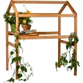 dobar® Rankgitter-Aufsatz aus Holz - Rankgitter für Hochbeet Kubus 2.0-78 x 5 x 78 cm - Braun - Thumbnail 7