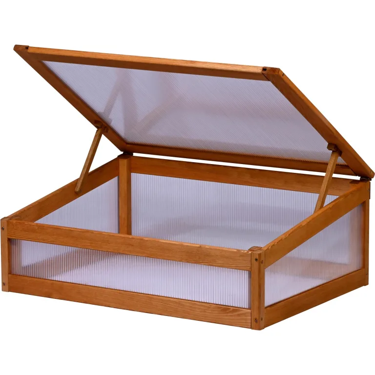 dobar® Rankturm-Aufsatz für Tomaten und Erdbeeren mit Ablage - Rankturm Holz für Hochbeet Kubus 2.0-74 x 54 x 89 cm - Braun – Bild 8
