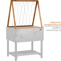 dobar® Rankhilfen-Aufsatz Gurken für Hochbeet Kubus 2.0 - Rankhilfe für den Garten - 78 x 58 x 78 cm - Braun - Thumbnail 6