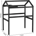 dobar® Rankturm-Aufsatz für Tomaten und Erdbeeren mit Ablage - Rankturm Holz für Hochbeet Kubus 2.0-74 x 54 x 89 cm - Anthrazit - Thumbnail 2