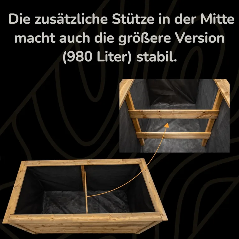 Hochbeet Holz Made in Europe, Hochwertige Hochbeete für Garten Holz, Hochbeete-kit, Hochbeet XXL Groß – Bild 5