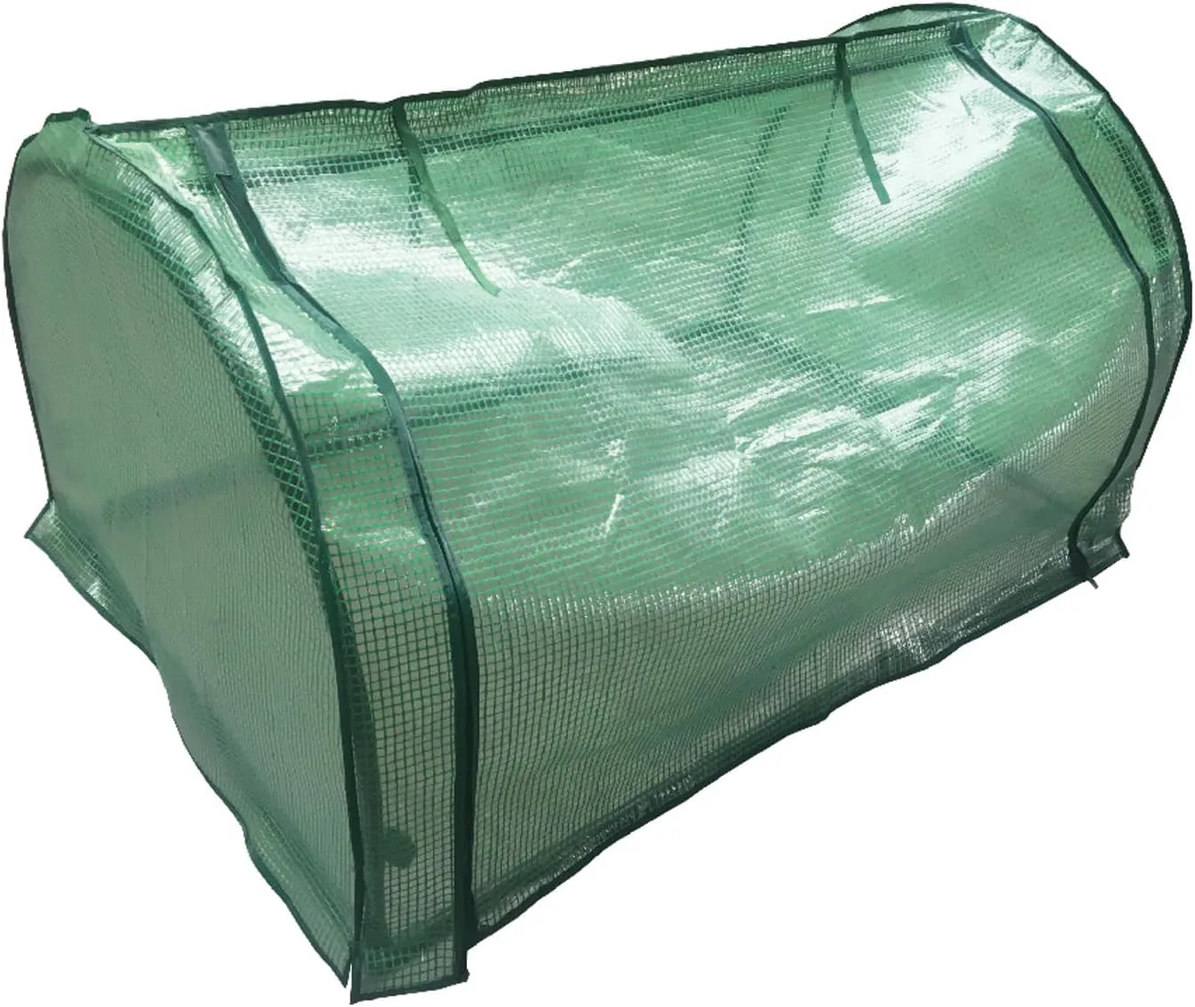 S&Garden Mini-Gewächshaus, Tunnel für Blumenbeet, 120 x 80 x 58 cm, Grün, Kunststoffrahmen, Reißverschluss - Bild 1