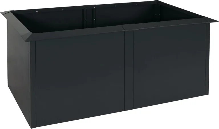 Hochbeet HWC-N24, Metallhochbeet Gemüsebeet Blumenkasten Pflanzkübel, Schneckenkante 78x170x90cm Eisen 52kg, anthrazit – Bild 4