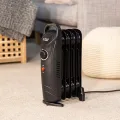 Russell Hobbs RHOFR3001, 650 W, ölgefüllte, tragbare Elektroheizung, 5 Lamellen, schwarz, einstellbarer Thermostat, Sicherheitsabschaltung, 10 m², Raumgröße - Thumbnail 9