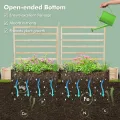 HOMASIS Blumenkasten mit Rankgitter, Hochbeet mit Spalier, Pflanzenkasten Holz, Blumenbeet mit Rankhilfer, Gartenspalier für Kletterpflanzen, Rankkasten für Balkon Garten (Natur, 222x114x110cm) - Thumbnail 6