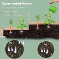 HOMASIS Blumenkasten mit Rankgitter, Hochbeet mit Spalier, Pflanzenkasten Holz, Blumenbeet mit Rankhilfer, Gartenspalier für Kletterpflanzen, Rankkasten für Balkon Garten (Natur, 223x64x134cm) - Thumbnail 6