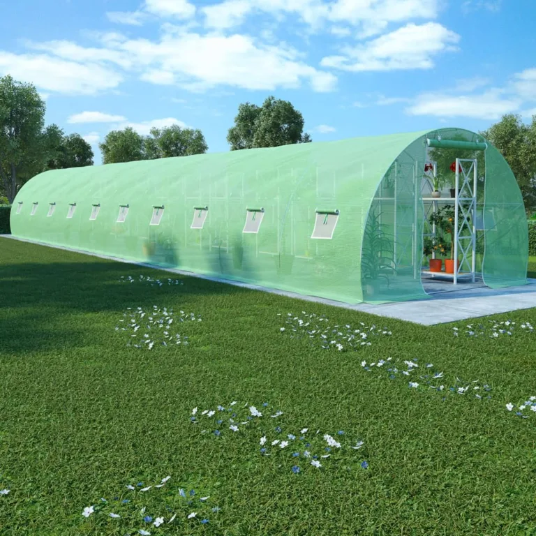 Gecheer Gewächshaus Tunnelgewächshaus Gartenhaus Garten Treibhaus Pflanzenhaus Tomatenhaus Frühbeet 18m² 600x300x200 cm-4408 – Bild 10
